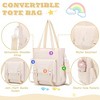 Kawaii Girls Backpack for School with Convertible Shoulder Tote Bag, Cute Teenage Multiple Pockets Backpack for Primary, Elementary High School - 2 of 4