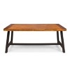 PAGED Modern Outdoor Dining Table Rectangle Patio Dining Table with Sleek Metal Frame for Patio, Lawn, Courtyard - 3 of 4