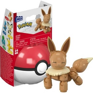 MEGA Construx Pokémon Evergreen Poké Ball Buildable Figures – Squirtle, Pikachu, Charmander, Eevee, Pichu & Bulbasaur – Build, Play & Display - 1 of 4