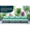 LeisureMod Chelsea 4-Piece Outdoor Patio Sectional Set – Black Powder-Coated Aluminum, Cushions, Weather-Resistant - 4 of 4