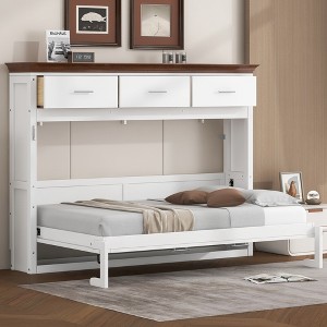 Twin Size Murphy Bed with 3 Drawers for Bedroom - 1 of 4