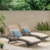 GDFStudio Olivia Gray Rattan Armed Adjustable Chaise Lounges with Cushion(Set of 2) - 2 of 4