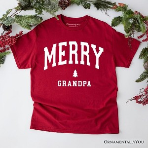 Merry Grandpa Retro Christmas T-Shirt, Matching Family Holiday Tee | OrnamentallyYou - 1 of 4