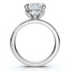 Pompeii3 2.05Ct Emerald Cut Certified Diamond Hidden Petal Engagement Ring Gold Lab Created - 2 of 4