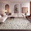 Lahome Vintage Vine Center Full Coverage Short Pile Velvet Rectangular Indoor Area Rug - 3 of 4