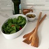 Slickblue Rustic Oversized Salad Servers - 17-Inch Hand-Carved Wild Olive Wood, Unique Natural Finish, 2-Piece Set - 3 of 3