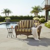 Covers & All Monterey 56 in L Love Seat, Cappuccino Wicker w / Sunbrella A. Praline - 2 of 4