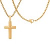 Steeltime 24" Men's stainless steel knife edge cross pendant. Color Options: Silver, Gold - 2 of 4
