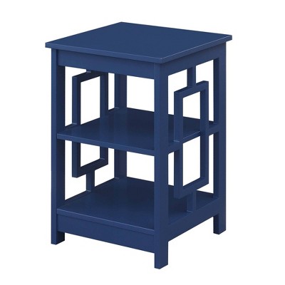 Town Square End Table with Shelves Cobalt Blue - Breighton Home