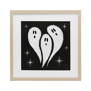 Stupell Industries Wee Bit Wicked Ghosts Framed Print Under Glass Art, Brown, 13" x 13" - 1 of 4