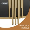Modern Mirror Coffee Table, Asymmetrical Metal, Circular Metal Drum Base, Gold Finish & Lower Shelf - Leovsnove - 4 of 4