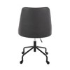 TiramisuBest Black PU Leather Adjustable Office Chair with Casters, 360¡ã Swivel, Padded, Armless - 4 of 4