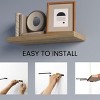 INFURNIC Decorative Wall Shelf Floating Shelf Set of 2 with Large Display Area for Modern Spaces Easy Installation, Beige, 9.8"*31.5"*1.5" - 3 of 4