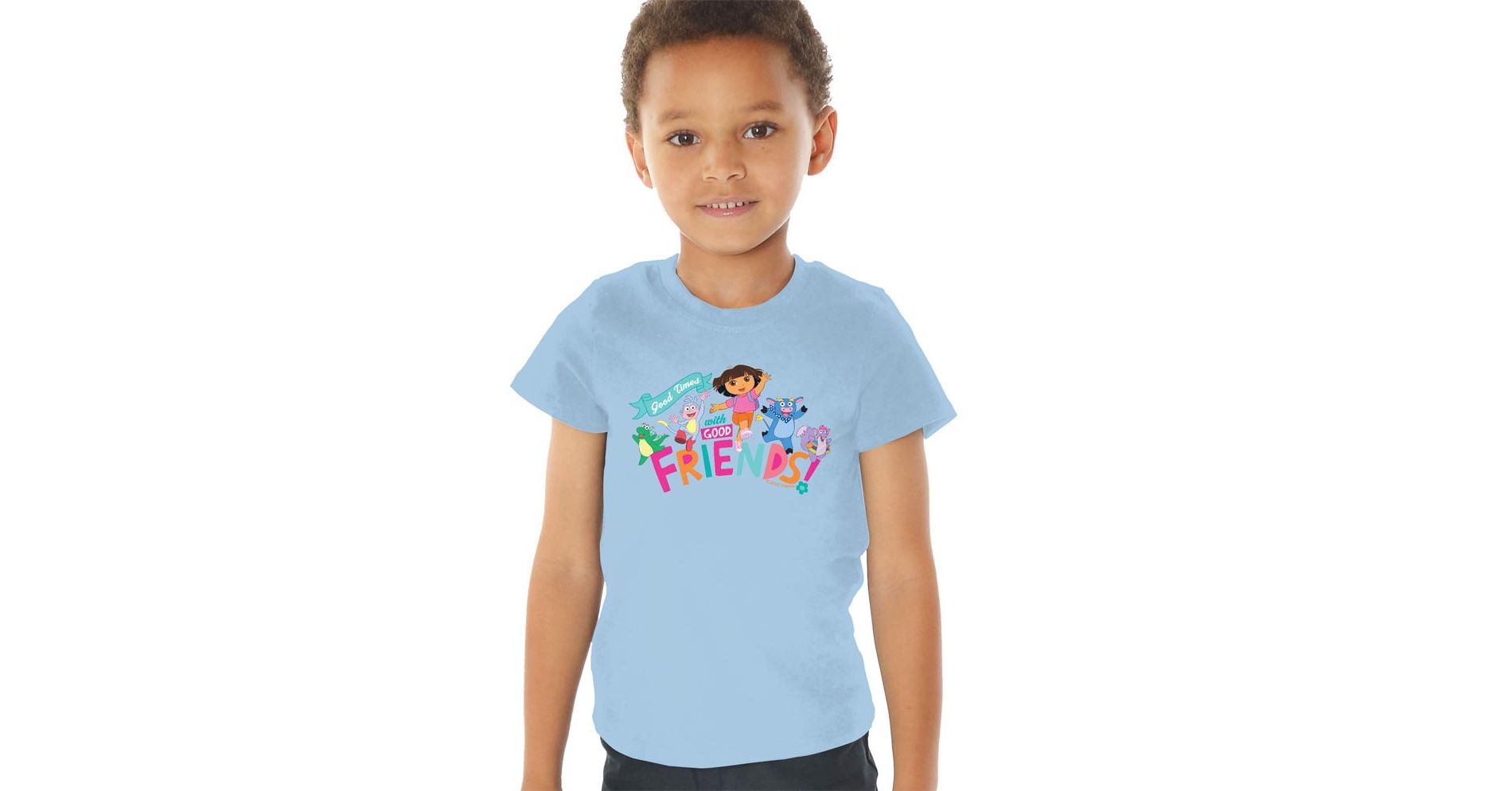Toddler Boys' Dora the Explorer Good Times With Good Friends T-Shirt (3T) Light Blue