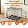 AZL1 Life Concept Pet Crates and Houses Pet 42 Double Door Foldable Cage with Removable Tray and Adjustable Divider Premium, Black, 42.1"*26.7"*28.7" - 3 of 3