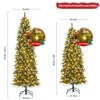 7.5FT Pencil Christmas Tree,Artificial Pre-Lit Slim Christmas Tree,Realistic Xmas Tree Artificial Holiday Decoration for Indoor and Outdoor Use - 3 of 4