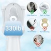 Toilet Seat, Slow Close, Quick Release Hinges, Non-Slip Bumpers, White, Modern Style,Universal Fit for American Standard Toilets - 3 of 4
