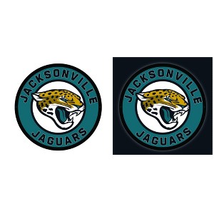 Evergreen Ultra-Thin Edgelight LED Wall Decor, Round, Jacksonville Jaguars- 23 x 23 Inches Made In USA - 1 of 4