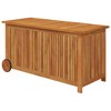 VidaXL Patio Storage Box with Wheels 44.5"x19.7"x22.8" Solid Wood Acacia - 2 of 4