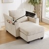 Convertible Chaise Lounge Sofa Chair with USB Ports,Two Cup Holders,Phone Holder,Ample Storage Space-The Pop Home - 2 of 4