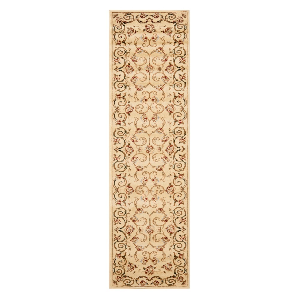 2'3inx8' Helena Floral Loomed Rug Ivory - Safavieh