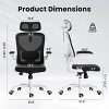 SEVOBAL Task and Office Chairs, Office Chair with Footrest, Office Desk Chair with Headrest, High Back Chair, Black, 24.8"*24.8"*49.2" - 2 of 4