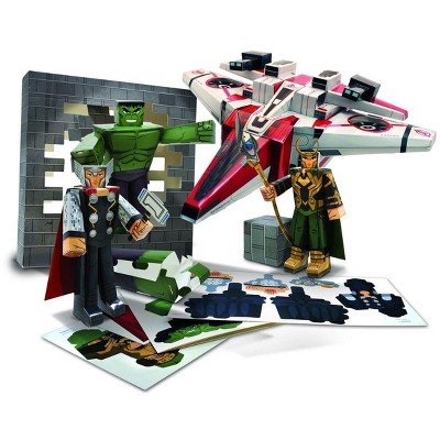 Photo 1 of  Marvel Avengers Assemble Papercraft Avenjet Aircraft Vehicle Pack 48pcs