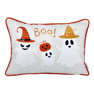 DSVIMOY Support Pillow Halloween Boo Ghost Pillow for Family Friendly Seasonal Decor, White, 17"*17"*10"