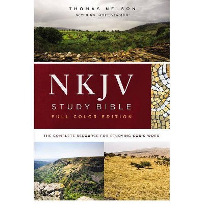 NKJV Study Bible, Hardcover, Full-Color, Red Letter Edition, Comfort Print - by  Thomas Nelson