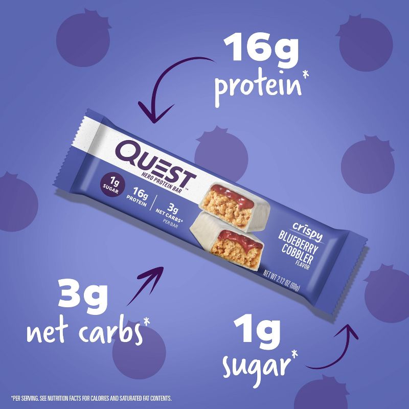 Quest Nutrition Hero Protein Bar - Blueberry Cobbler, 6 of 9