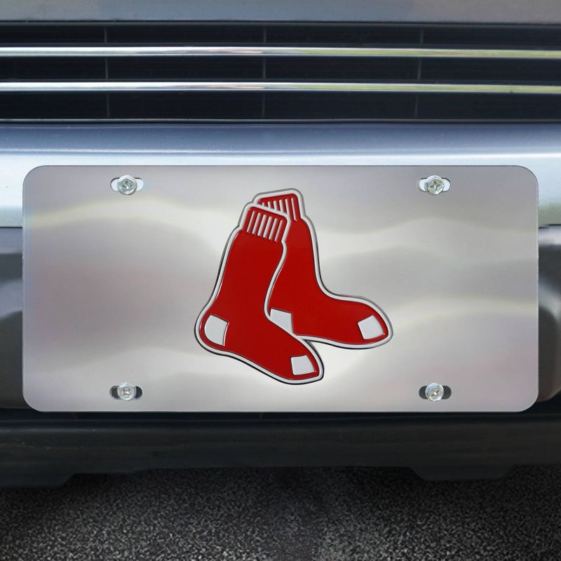 MLB Boston Red Sox Stainless Steel Metal License Plate, 2 of 4