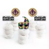 Big Dot of Happiness Mardi Gras - Dessert Cupcake Toppers - Masquerade Party Clear Treat Picks - Set of 24 - 2 of 4