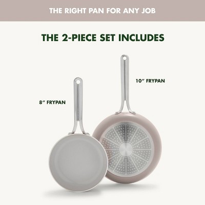 GreenPan Nova Clay Aluminum Ceramic Nonstick Frypan Set