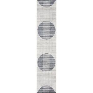 Nourison Washable Astra Semi Circles Mid-Century Modern Indoor Flatweave Area Rug - 1 of 4