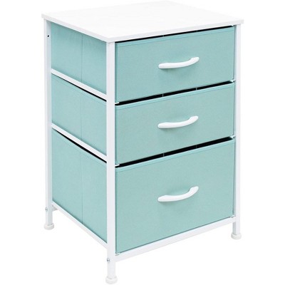 Sorbus 3  Drawers - Steel Frame, Wood Top & Easy Pull Fabric Bins - Perfect for Home, Bedroom, Office & College Dorm