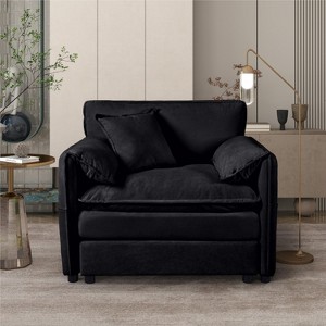 TIRAMISUBEST 41.73" Oversized Sofa Chair,Modern Upholstered Armchair with 1 Toss Pillow - 1 of 4