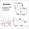 Kumasinova Rocking Recliner Chair,270/360°Swivel Nursery Chair with Extandable Footrest&Side Pockets,Versatile PU Accent Chair,330lbs Max - 3 of 4