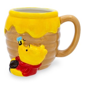 Silver Buffalo Disney Winnie the Pooh Honey Pot Sculpted Ceramic Mug | Holds 23 Ounces - 1 of 4