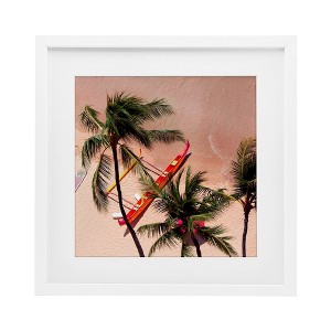 Stupell Industries Waikiki Beach Surf Coast Framed Print Under Glass - 1 of 4