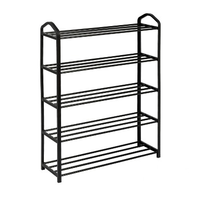 Honey-Can-Do 5 Tier Streamline Shoe Rack Black