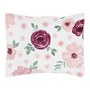 Watercolor Floral Bedding Set Burgundy Wine/Pink - Sweet Jojo Designs - image 4 of 4