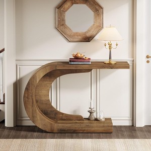 Hommoo 43.3" Mid-Century C-Shaped Console Table - 1 of 4