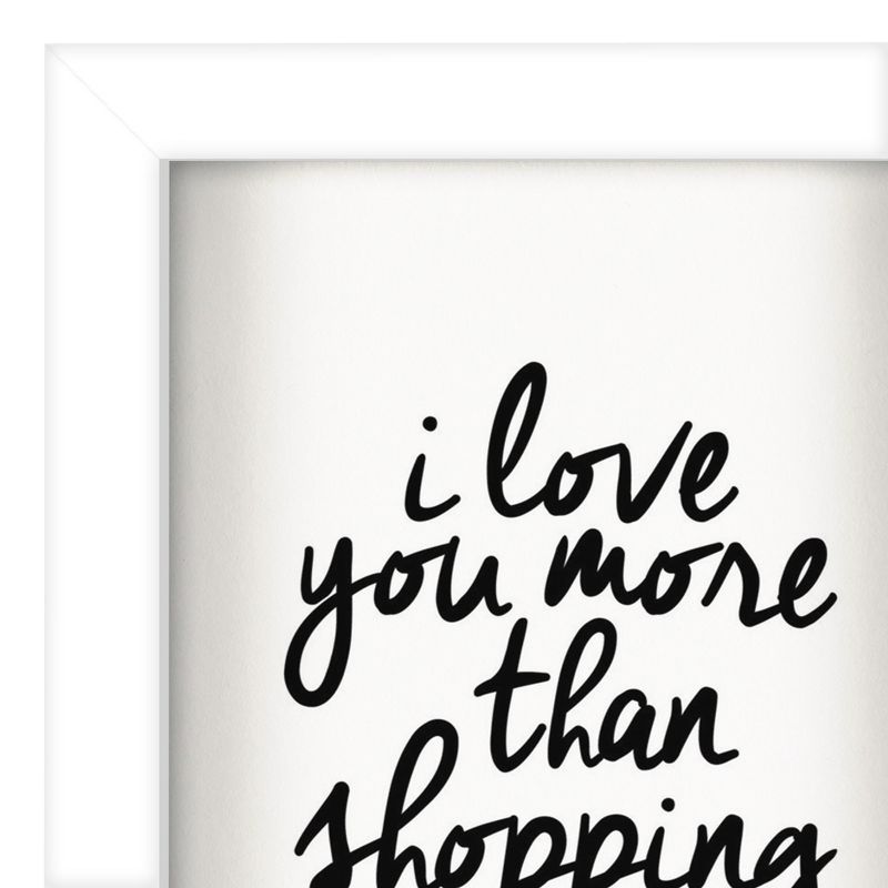 Americanflat Minimalist Motivational I Love You More Than Shopping' By Motivated Type Shadow Box Framed Wall Art Home Decor, 4 of 10
