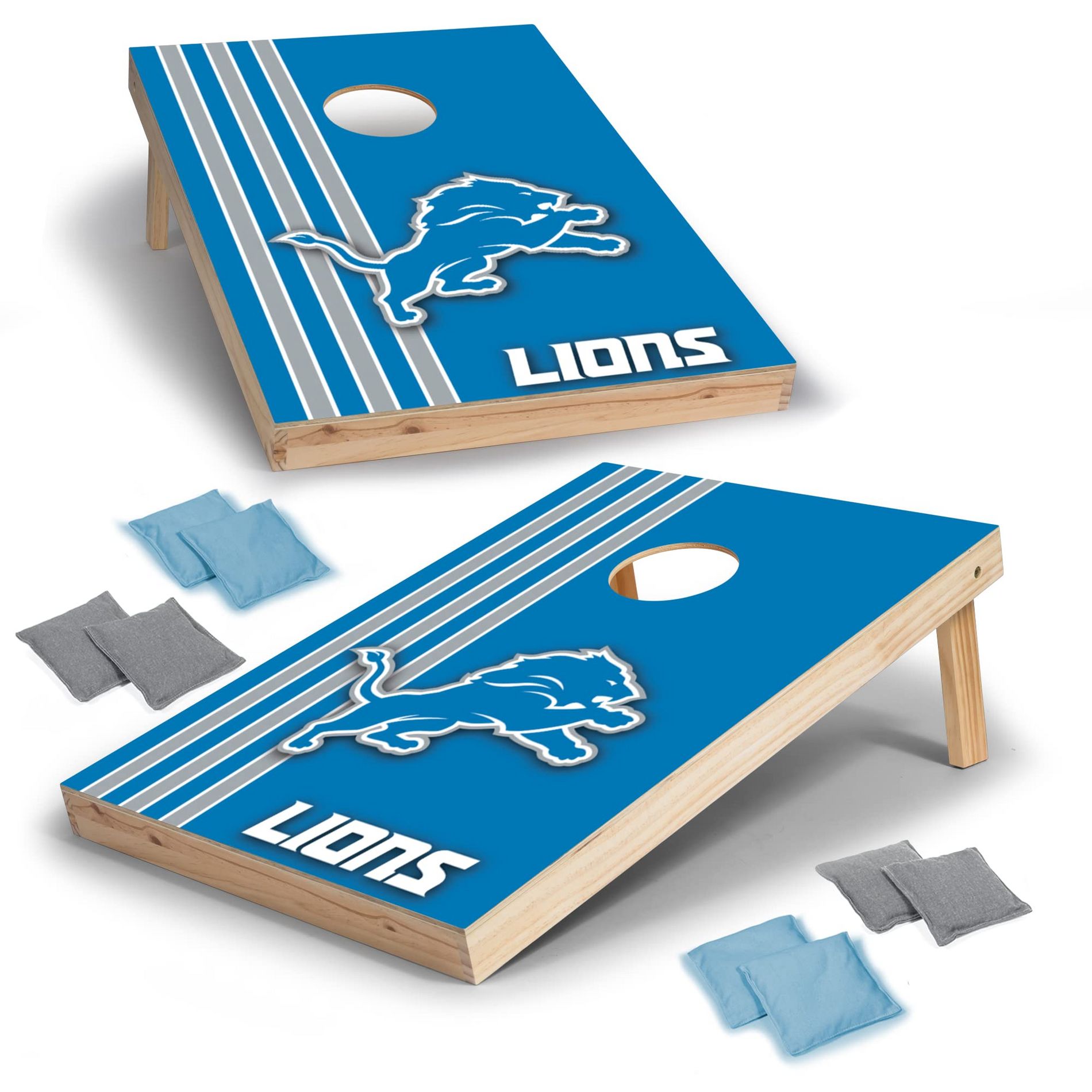 NFL Detroit Lions 2'x3' Wood Cornhole Set