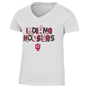 NCAA Indiana Hoosiers Girls' V-Neck T-Shirt - 1 of 3