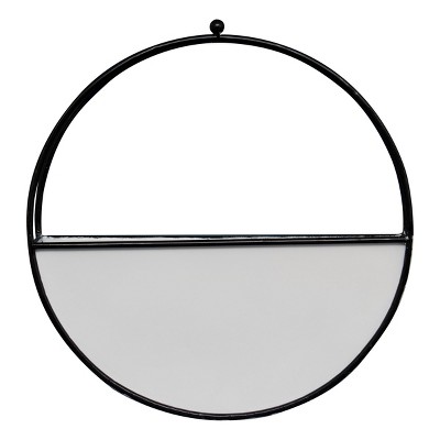 14.25 x 14.75 inch Round White Enamel Metal Wall Planter - Foreside Home & Garden