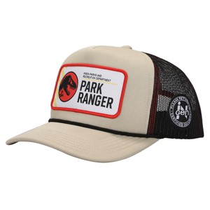 Jurassic Park Ingen Park Ranger Men's Tan Foam Trucker Hat - 1 of 4