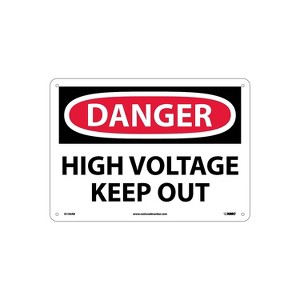 National Marker High Voltage Keep Out 10X14 .040 Aluminum Danger Sign D139AB - 1 of 1