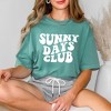 Simply Sage Market Women's Sunny Days Club Short Sleeve Garment Dyed Tee - 2 of 3