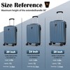 ROBOTIME Luggage, Suitcase Set with Double Spinner Wheels and U-Shaped Pillow, Large Capacity Case for Trips, 3PCS, Blue, 30.31"*19.29"*11.83" - 4 of 4